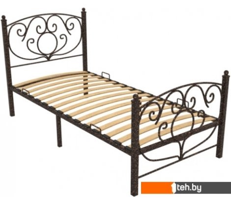  - Кровати Князев Мебель Виктория 90x200 ВЯ.90.200.М (медный антик) - Виктория 90x200 ВЯ.90.200.М (медный антик)