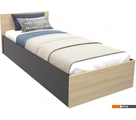  - Кровати МДК КР9 80x200/700x952x2032 (венге/дуб млечный) - КР9 80x200/700x952x2032 (венге/дуб млечный)