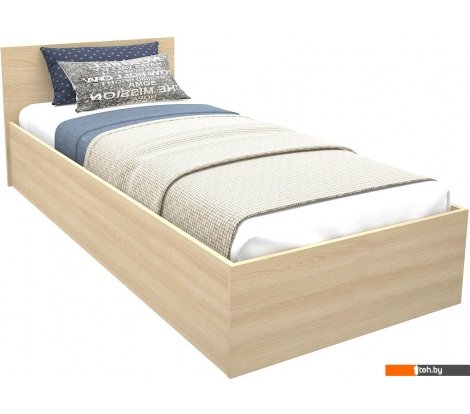  - Кровати МДК КР9 80x200/700x952x2032 (дуб млечный) - КР9 80x200/700x952x2032 (дуб млечный)