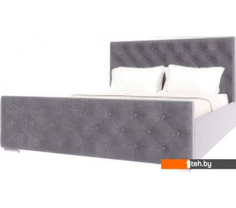  - Кровати НК-Мебель Интеро 140x200 72307369 (велюр светло-серый) - Интеро 140x200 72307369 (велюр светло-серый)