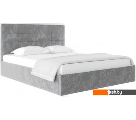  - Кровати НК-Мебель Соната 160x200 72307364 (велюр светло-серый) - Соната 160x200 72307364 (велюр светло-серый)