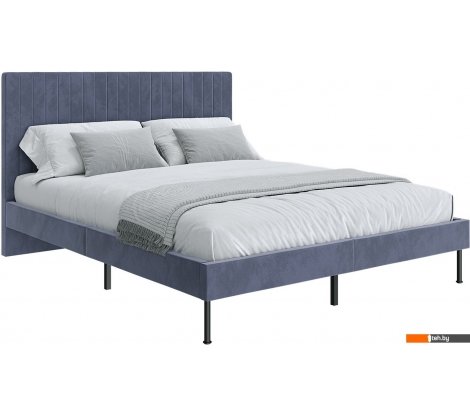  - Кровати НК-Мебель Novel 140x200 26011197 (велюр серый) - Novel 140x200 26011197 (велюр серый)