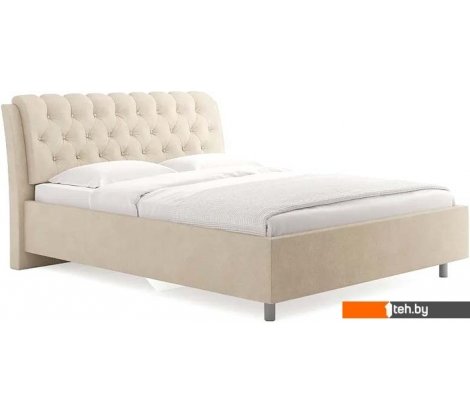  - Кровати Сонум Olivia 200x200 (замша кремовый) - Olivia 200x200 (замша кремовый)