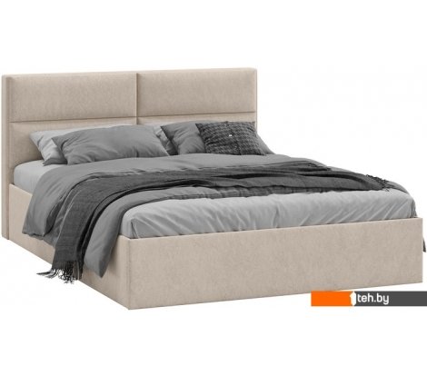  - Кровати Трия Глосс универсальный тип 1 с ПМ 160x200 (микровелюр Wellmart Dark Beige) - Глосс универсальный тип 1 с ПМ 160x200 (микровелюр Wellmart Dark Beige)