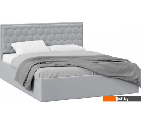  - Кровати Трия Порто универсальная с ПМ и заглушиной 160x200 (велюр Confetti Silver) - Порто универсальная с ПМ и заглушиной 160x200 (велюр Confetti Silver)