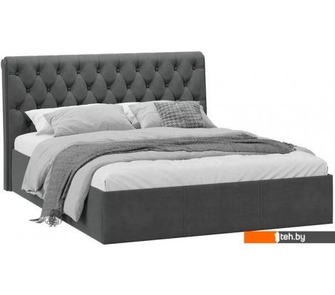  - Кровати Трия Скарлет универсальная тип 1 с ПМ и зашлушиной 160x200 (велюр графит) - Скарлет универсальная тип 1 с ПМ и зашлушиной 160x200 (велюр графит)