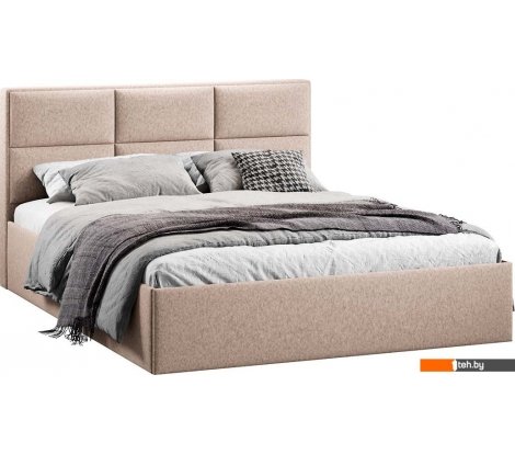  - Кровати Трия Стелла Тип 1 c ПМ и заглушиной 160x200 (микровелюр Jercy Cream) - Стелла Тип 1 c ПМ и заглушиной 160x200 (микровелюр Jercy Cream)