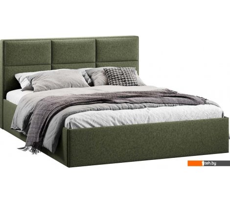  - Кровати Трия Стелла Тип 1 c ПМ и заглушиной 160x200 (микровелюр Jercy Deep Green) - Стелла Тип 1 c ПМ и заглушиной 160x200 (микровелюр Jercy Deep Green)
