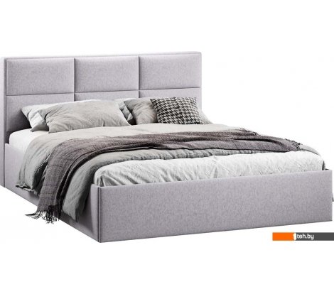  - Кровати Трия Стелла Тип 1 c ПМ и заглушиной 160x200 (микровелюр Jercy Silver) - Стелла Тип 1 c ПМ и заглушиной 160x200 (микровелюр Jercy Silver)