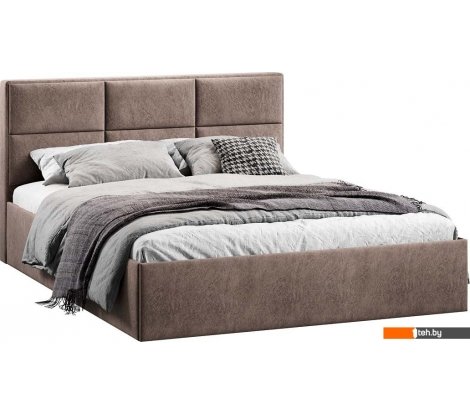  - Кровати Трия Стелла Тип 1 c ПМ и заглушиной 160x200 (микровелюр Wellmart Latte) - Стелла Тип 1 c ПМ и заглушиной 160x200 (микровелюр Wellmart Latte)