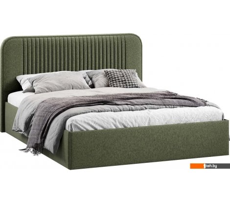  - Кровати Трия Тиффани Тип 1 c ПМ и заглушиной 160x200 (микровелюр Jercy Deep Green) - Тиффани Тип 1 c ПМ и заглушиной 160x200 (микровелюр Jercy Deep Green)