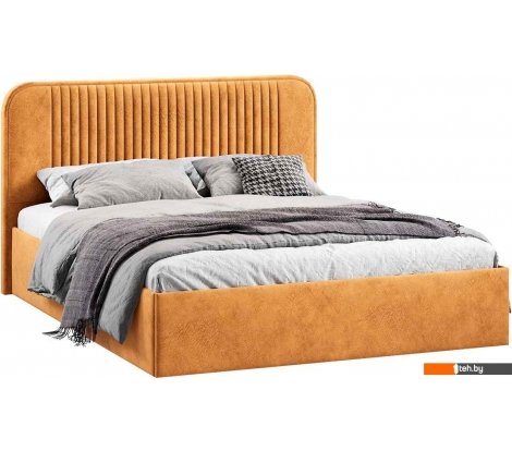  - Кровати Трия Тиффани Тип 1 c ПМ и заглушиной 160x200 (микровелюр Wellmart Yellow) - Тиффани Тип 1 c ПМ и заглушиной 160x200 (микровелюр Wellmart Yellow)