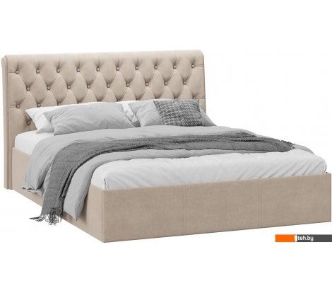  - Кровати Трия Скарлет 160x200 (велюр мокко светлый) - Скарлет 160x200 (велюр мокко светлый)