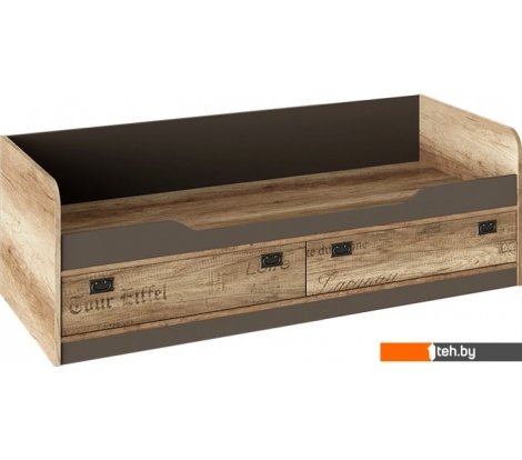  - Кровати Трия Пилигрим 200х80 (дуб каньон светлый/серый, 2 ящика) - Пилигрим 200х80 (дуб каньон светлый/серый, 2 ящика)