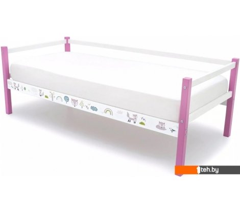  - Кровати Бельмарко Svogen 1353 (лаванда/белый, лисята) - Svogen 1353 (лаванда/белый, лисята)