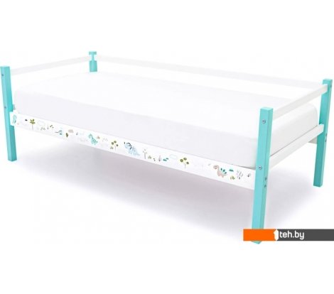  - Кровати Бельмарко Svogen 1355 160x70 (мятный/белый, динозаврики) - Svogen 1355 160x70 (мятный/белый, динозаврики)