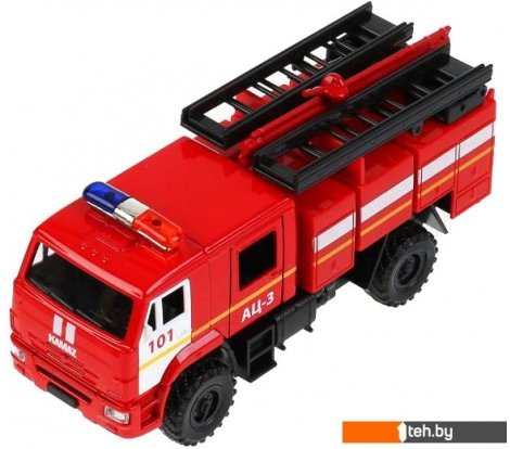  - Игрушечный транспорт Технопарк Пожарная Kamaz KAM43502-15FIR-RD - Пожарная Kamaz KAM43502-15FIR-RD