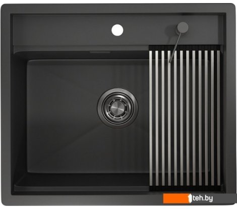  - Кухонные мойки Granula KS-6045U (черный матовый) - KS-6045U (черный матовый)