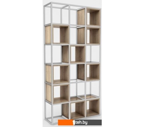  - Полки, стеллажи, системы хранения Hype Mebel Грос 105x175 (белый/дуб галифакс натуральный) - Грос 105x175 (белый/дуб галифакс натуральный)