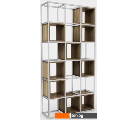  - Полки, стеллажи, системы хранения Hype Mebel Грос 105x175 (белый/дуб галифакс олово) - Грос 105x175 (белый/дуб галифакс олово)