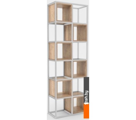  - Полки, стеллажи, системы хранения Hype Mebel Грос-2 70x175 (белый/дуб галифакс натуральный) - Грос-2 70x175 (белый/дуб галифакс натуральный)