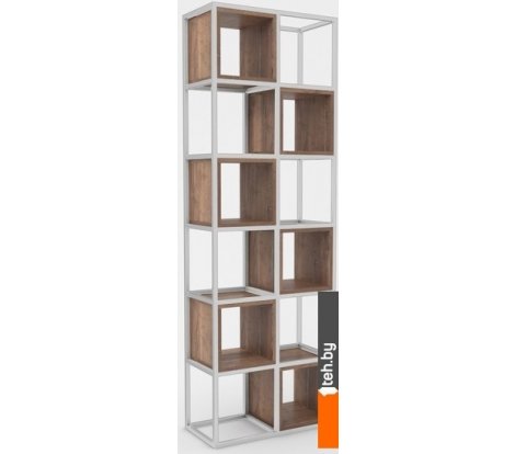  - Полки, стеллажи, системы хранения Hype Mebel Грос-2 70x175 (белый/дуб галифакс олово) - Грос-2 70x175 (белый/дуб галифакс олово)