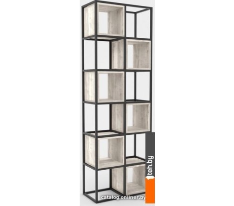  - Полки, стеллажи, системы хранения Hype Mebel Грос-2 70x175 (черный/древесина белая) - Грос-2 70x175 (черный/древесина белая)