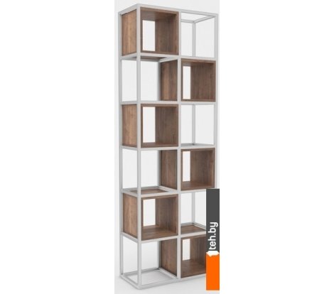  - Полки, стеллажи, системы хранения Hype Mebel Грос-2 70x210 (белый/дуб галифакс олово) - Грос-2 70x210 (белый/дуб галифакс олово)