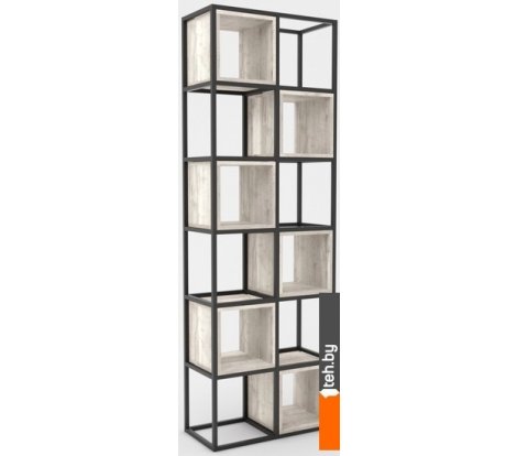  - Полки, стеллажи, системы хранения Hype Mebel Грос-2 70x210 (черный/древесина белая) - Грос-2 70x210 (черный/древесина белая)