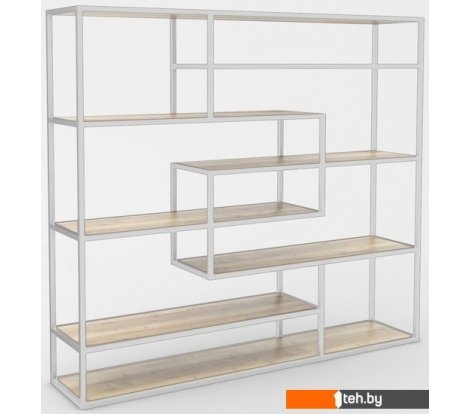  - Полки, стеллажи, системы хранения Hype Mebel Зиг-Заг 170x150 (белый/древесина белая) - Зиг-Заг 170x150 (белый/древесина белая)