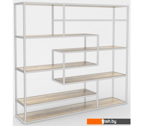  - Полки, стеллажи, системы хранения Hype Mebel Зиг-Заг 200x150 (белый/древесина белая) - Зиг-Заг 200x150 (белый/древесина белая)