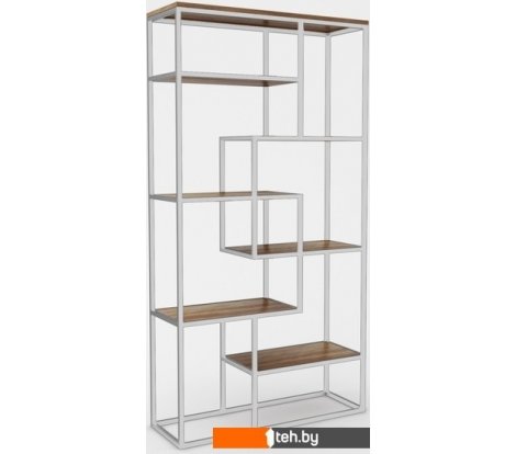  - Полки, стеллажи, системы хранения Hype Mebel Зиг-Заг-2 100x170 (белый/дуб галифакс олово) - Зиг-Заг-2 100x170 (белый/дуб галифакс олово)