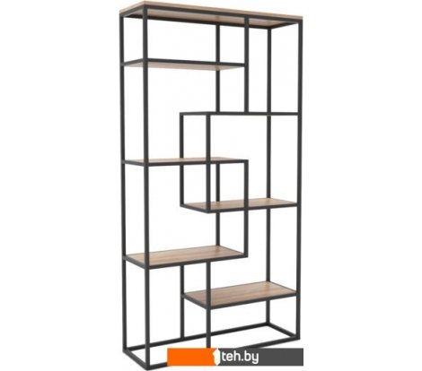  - Полки, стеллажи, системы хранения Hype Mebel Зиг-Заг-2 100x170 (черный/дуб галифакс натуральный) - Зиг-Заг-2 100x170 (черный/дуб галифакс натуральный)