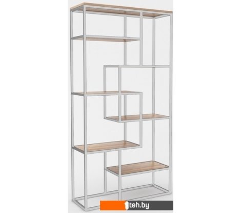  - Полки, стеллажи, системы хранения Hype Mebel Зиг-Заг-2 120x200 (белый/дуб галифакс натуральный) - Зиг-Заг-2 120x200 (белый/дуб галифакс натуральный)