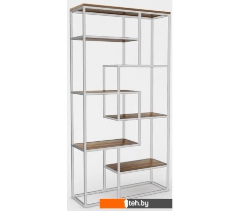  - Полки, стеллажи, системы хранения Hype Mebel Зиг-Заг-2 120x200 (белый/дуб галифакс олово) - Зиг-Заг-2 120x200 (белый/дуб галифакс олово)