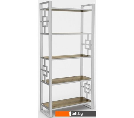  - Полки, стеллажи, системы хранения Hype Mebel Квадро 50x170 (белый/дуб галифакс олово) - Квадро 50x170 (белый/дуб галифакс олово)