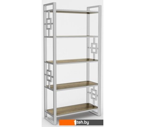  - Полки, стеллажи, системы хранения Hype Mebel Квадро 50x200 (белый/дуб галифакс олово) - Квадро 50x200 (белый/дуб галифакс олово)