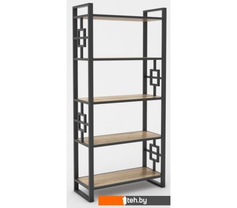  - Полки, стеллажи, системы хранения Hype Mebel Квадро 50x200 (черный/древесина белая) - Квадро 50x200 (черный/древесина белая)