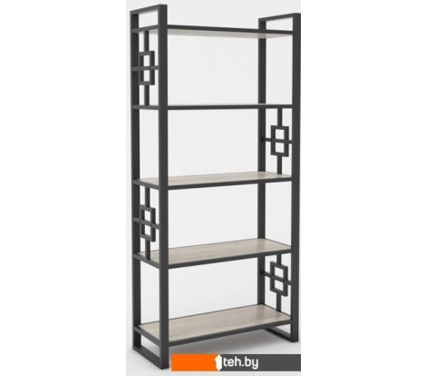  - Полки, стеллажи, системы хранения Hype Mebel Квадро 50x200 (черный/дуб галифакс натуральный) - Квадро 50x200 (черный/дуб галифакс натуральный)