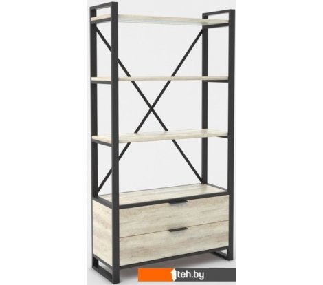  - Полки, стеллажи, системы хранения Hype Mebel Стандарт Люкс 50x170 (черный/древесина белая) - Стандарт Люкс 50x170 (черный/древесина белая)