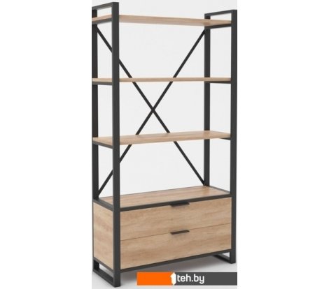  - Полки, стеллажи, системы хранения Hype Mebel Стандарт Люкс 50x170 (черный/дуб галифакс натуральный) - Стандарт Люкс 50x170 (черный/дуб галифакс натуральный)