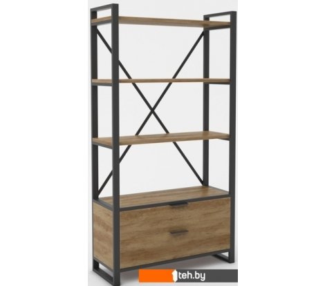  - Полки, стеллажи, системы хранения Hype Mebel Стандарт Люкс 50x170 (черный/дуб галифакс олово) - Стандарт Люкс 50x170 (черный/дуб галифакс олово)