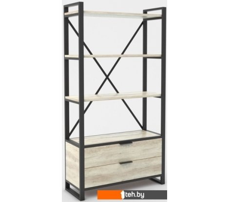  - Полки, стеллажи, системы хранения Hype Mebel Стандарт Люкс 50x200 (черный/древесина белая) - Стандарт Люкс 50x200 (черный/древесина белая)