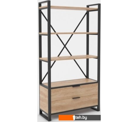  - Полки, стеллажи, системы хранения Hype Mebel Стандарт Люкс 50x200 (черный/дуб галифакс натуральный) - Стандарт Люкс 50x200 (черный/дуб галифакс натуральный)