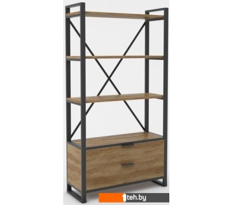  - Полки, стеллажи, системы хранения Hype Mebel Стандарт Люкс 50x200 (черный/дуб галифакс олово) - Стандарт Люкс 50x200 (черный/дуб галифакс олово)