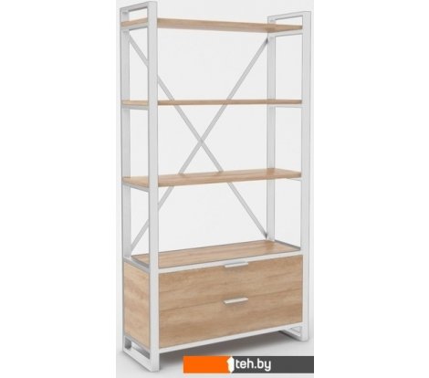  - Полки, стеллажи, системы хранения Hype Mebel Стандарт Люкс 80x170 (белый/дуб галифакс натуральный) - Стандарт Люкс 80x170 (белый/дуб галифакс натуральный)
