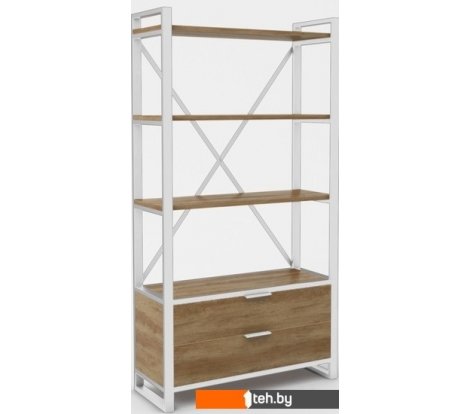  - Полки, стеллажи, системы хранения Hype Mebel Стандарт Люкс 80x170 (белый/дуб галифакс олово) - Стандарт Люкс 80x170 (белый/дуб галифакс олово)
