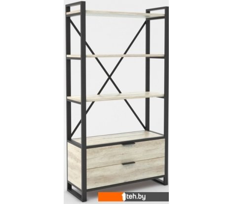  - Полки, стеллажи, системы хранения Hype Mebel Стандарт Люкс 80x170 (черный/древесина белая) - Стандарт Люкс 80x170 (черный/древесина белая)