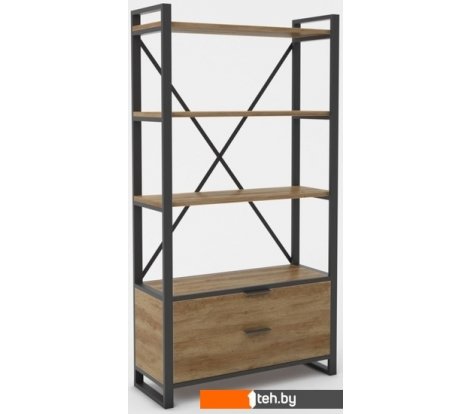  - Полки, стеллажи, системы хранения Hype Mebel Стандарт Люкс 80x170 (черный/дуб галифакс олово) - Стандарт Люкс 80x170 (черный/дуб галифакс олово)