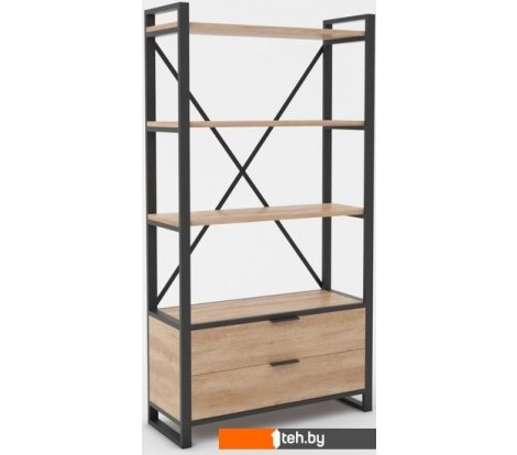  - Полки, стеллажи, системы хранения Hype Mebel Стандарт Люкс 80x200 (черный/дуб галифакс натуральный) - Стандарт Люкс 80x200 (черный/дуб галифакс натуральный)